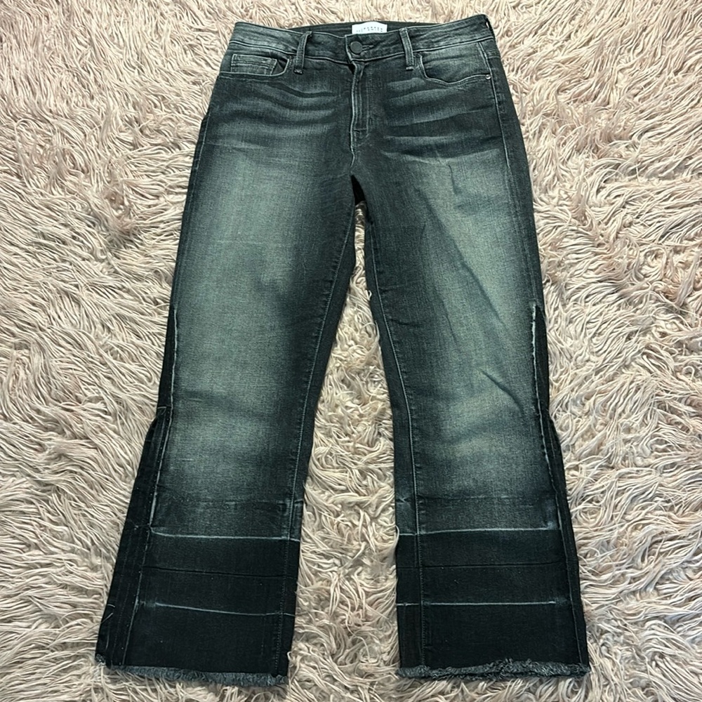 Parker Smith Faded Side Slit Raw Hem Jeans
